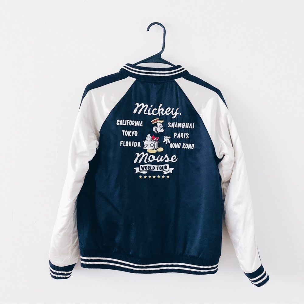 uniqlo x disney satin bomber